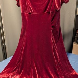 Rewind Rich Burgundy Velvet Gown Dress L